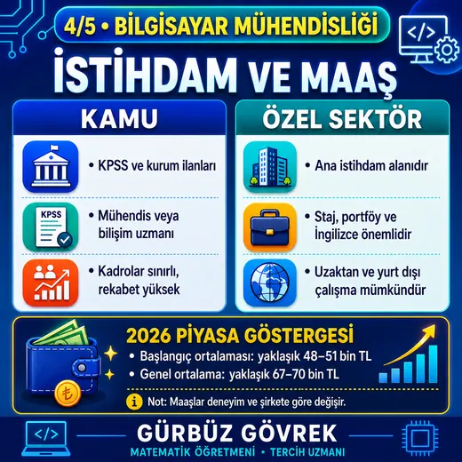 Bilgisayar Mühendisliği: İstihdam ve Maaş — Gürbüz Gövrek meslek tanıtım görseli